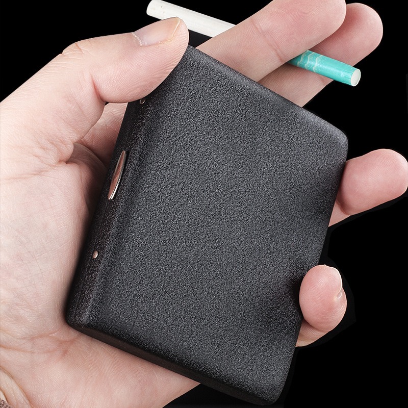 Smoking & Vaping Accessories - 20er-Pack schwarz gefrostete Zigarettenschachtel aus Metall,